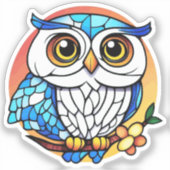 attentive owl sticker (Voorkant)