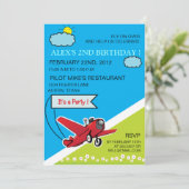 Atterrissage d'avion - invitation anniversaire de  (Debout devant)