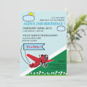Atterrissage d'avion - invitation anniversaire de  (Debout devant)