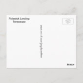 Atterrissage de Pickwick, carte postale du (Dos)