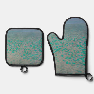 Attersee, kustlandschapschilderkunst, Gustav Klimt Ovenwant & Pannenlap Set