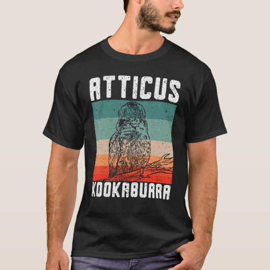 Atticus Kookaburra Vogelwaarneming Koning T-shirt (Voorkant)