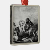 Attila de Hun en zijn hordes Metalen Ornament (Rechts)