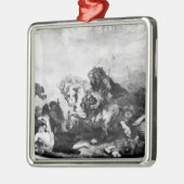 Attila de Hun en zijn hordes Metalen Ornament (Links)