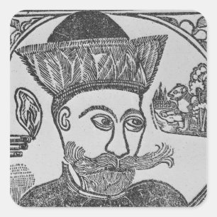 Attila de Hun Vierkante Sticker
