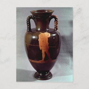 Attische amphora met rode cijfers briefkaart