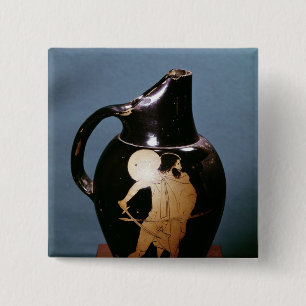 Attische rode-figuur-oinochoe vierkante button 5,1 cm