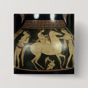 Attische witte amphora vierkante button 5,1 cm