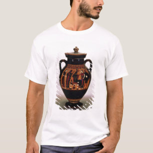 Attische zwarte amphora die de geboorte van t-shirt
