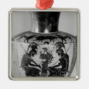 Attische zwarte hydra metalen ornament