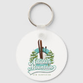 Attitash mounnew hampshire ski logo sleutelhanger (Achterkant)