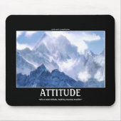 ATTITUDE Bergketen Motivatie Mousepad Muismat (Voorkant)