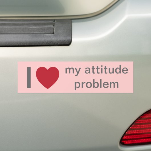 Attitude-bericht Bumpersticker (Op auto)