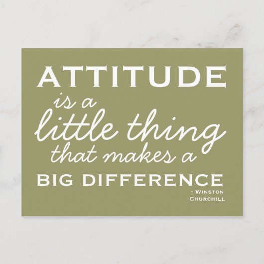 Attitude - Carte postale Motivative (Devant)