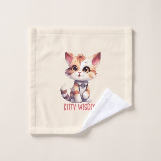 Attitude Cat Insouciante - Conception Feline Joueu (Gant de toilette)