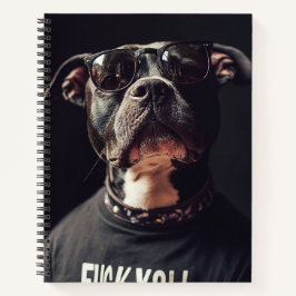 Attitude Dog in Sunglasses Notebook Notitieboek