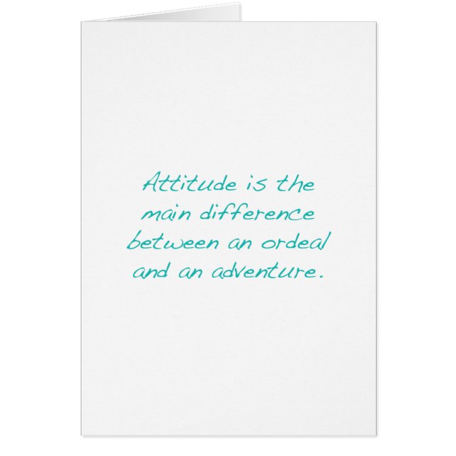 Attitude — épreuve ou aventure (verte) (Devant)