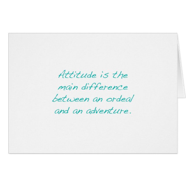 Attitude — épreuve ou aventure (verte) (Devant horizontal)