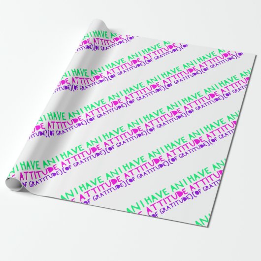 Attitude Gratitude Recovery Detox AA Cadeaupapier (Uitgerold)