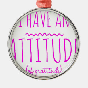 Attitude Gratitude Recovery Detox AA Metalen Ornament