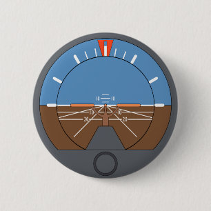 Attitude Indicator Vliegtuig vlieginstrument Ronde Button 5,7 Cm