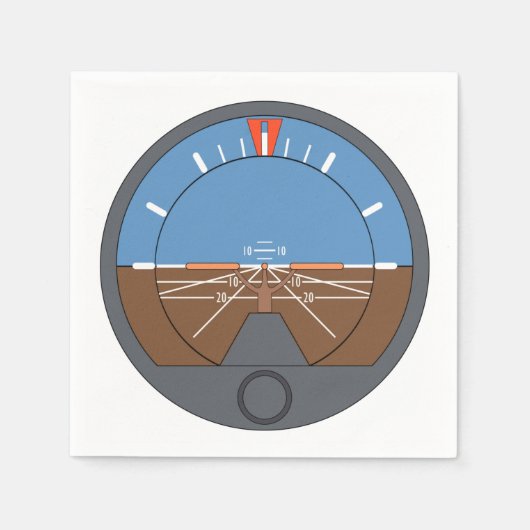 Attitude Indicator Vliegtuig vlieginstrument Servet (Voorkant)