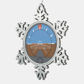 Attitude Indicator Vliegtuig vlieginstrument Tin Sneeuwvlok Ornament (Rechts)