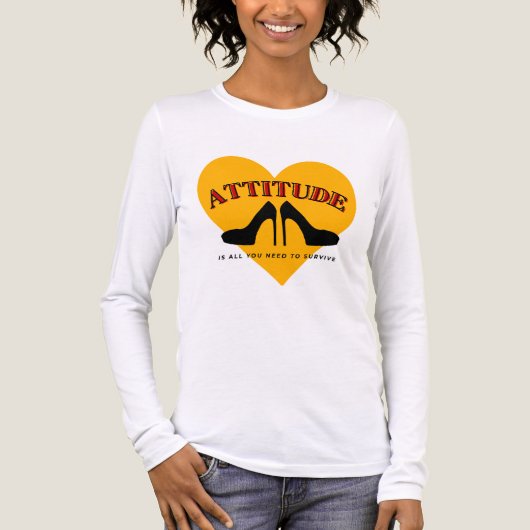 attitude is all you need Tri-Blend shirt (Voorkant volledig)