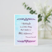Attitude is een klein ding - Positieve Quote's Briefkaart (Staand voorkant)