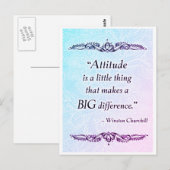 Attitude is een klein ding - Positieve Quote's Briefkaart (Voorkant / Achterkant)