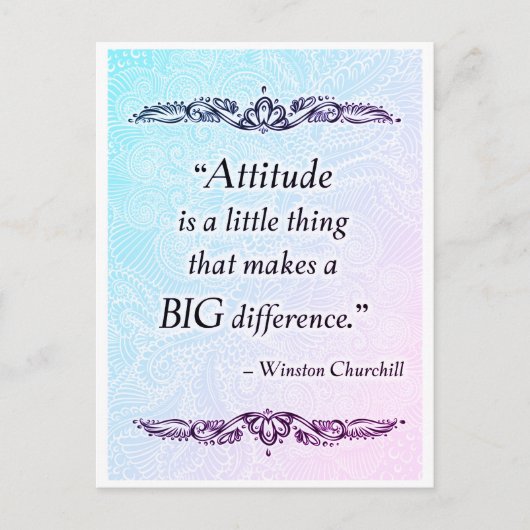 Attitude is een klein ding - Positieve Quote's Briefkaart (Voorkant)