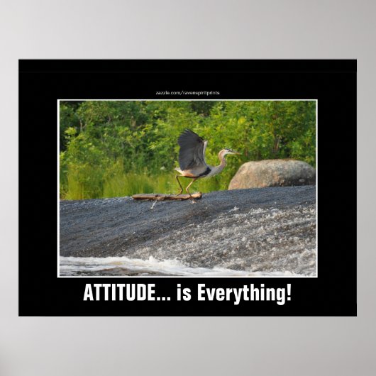 ATTITUDE IS IEDEREEN IETS GROOTSTE Blauwe Heren & Poster (Voorkant)