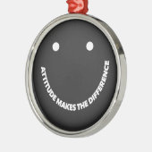 Attitude Makes The Difference Motivational Saying  Metalen Ornament (Links)