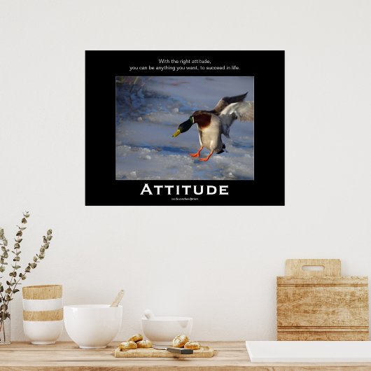 Attitude Mallard Canard Motivation Affiches (Cuisine)