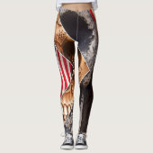 Attitude Roxxs leggings "Red, white and Skull" (Voorkant)