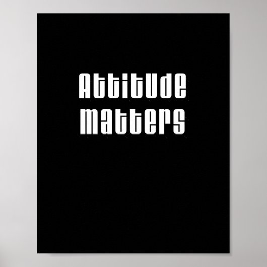 Attitude S Bold Typography Design Sticker Poster (Voorkant)