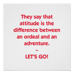 Attitude-verschil tussen de order en het avontuur perfect poster
