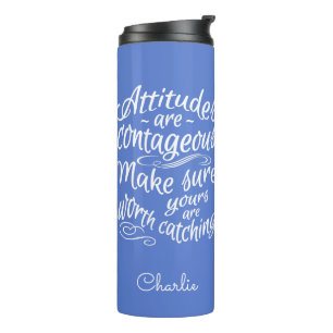 ATTITUDES aangepaste monogram en kleurentummer Thermosbeker