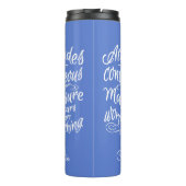 ATTITUDES aangepaste monogram en kleurentummer Thermosbeker (Achterkant)