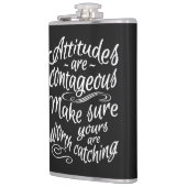 ATTITUDES aangepaste naam & kleur motivatie kolf Heupfles (Links)