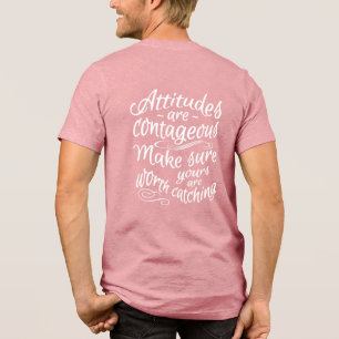 ATTITUDES aangepaste naam motivatie kleding Tri-Blend Shirt