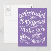 ATTITUDES carte postale de motivation couleur pers (Devant / Derrière)