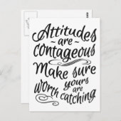 ATTITUDES carte postale motivante (Devant / Derrière)