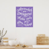 ATTITUDES custom color motivational poster (Cuisine)