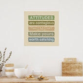 ATTITUDES custom monogram motivational poster (Cuisine)