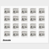 Attorney and Client, fortitude and ongeduldig Vierkante Sticker (Vel)