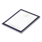 Attorney at law elegant scales of justice logo notitieblok (Gedraaid)