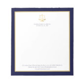Attorney at law elegant scales of justice logo notitieblok (Voorkant)