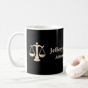 Attorney at Law Scales of Justice Lawyer Custom Koffiemok