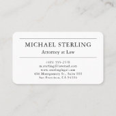 Attorney at Law Visitekaartje (Achterkant)
